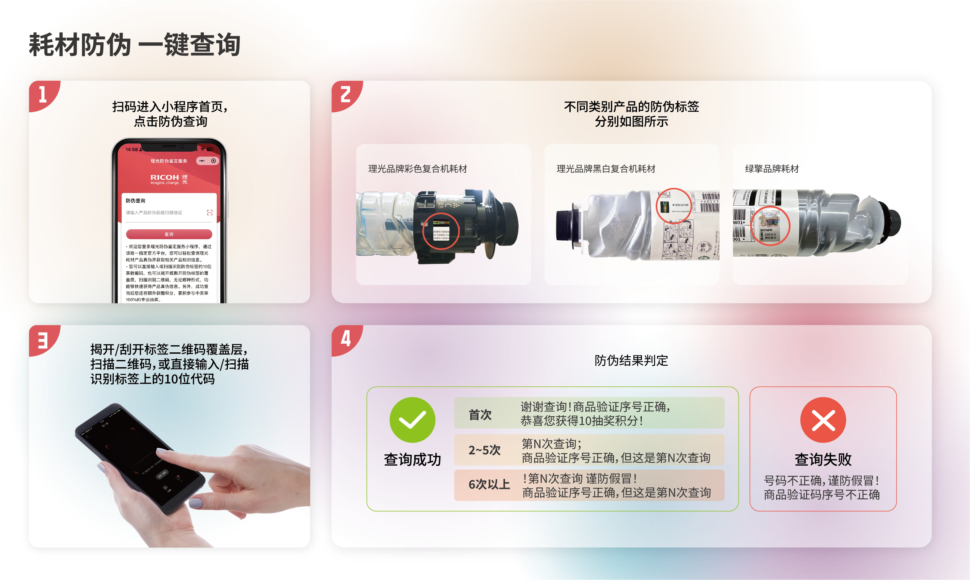 耗材防偽 一鍵查詢
